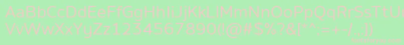 AminoRegular Font – Pink Fonts on Green Background