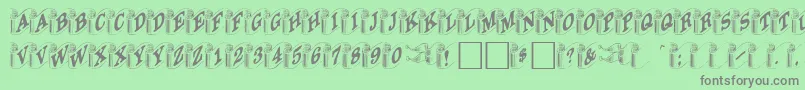 Davysribbons Font – Gray Fonts on Green Background