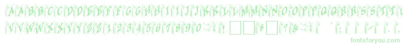 Weitere Informationen zur Davysribbons-Schriftart Davysribbons-Schriftart – Grüne Schriften auf weißem Hintergrund