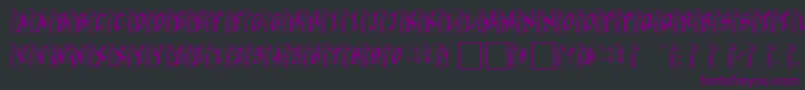 Шрифт Davysribbons – фиолетовые шрифты на чёрном фоне