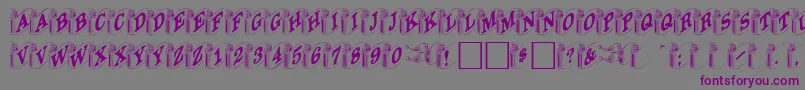 Davysribbons Font – Purple Fonts on Gray Background