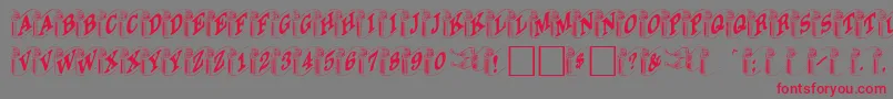 Davysribbons Font – Red Fonts on Gray Background