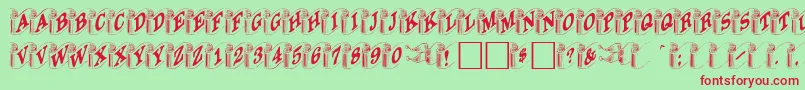 Davysribbons Font – Red Fonts on Green Background
