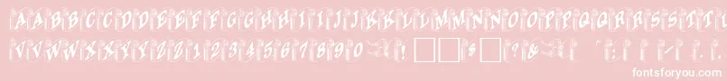 Davysribbons Font – White Fonts on Pink Background