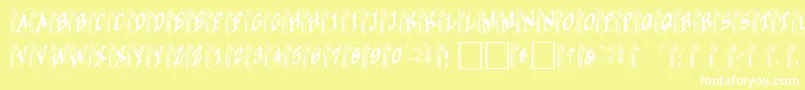 Davysribbons Font – White Fonts on Yellow Background