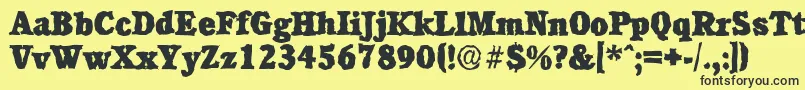 CalgaryrandomHeavyRegular Font – Black Fonts on Yellow Background