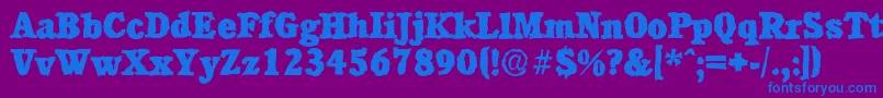 CalgaryrandomHeavyRegular Font – Blue Fonts on Purple Background