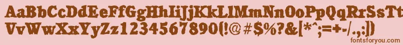 CalgaryrandomHeavyRegular Font – Brown Fonts on Pink Background