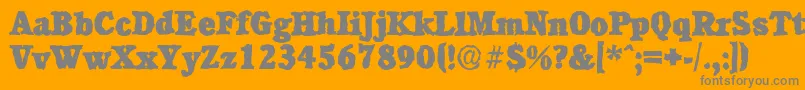 CalgaryrandomHeavyRegular Font – Gray Fonts on Orange Background