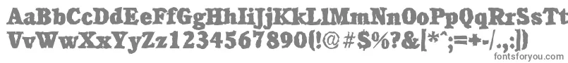 CalgaryrandomHeavyRegular-Schriftart – Graue Schriften auf weißem Hintergrund