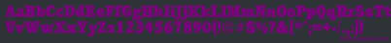 CalgaryrandomHeavyRegular Font – Purple Fonts on Black Background