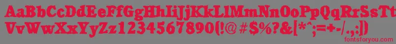 CalgaryrandomHeavyRegular Font – Red Fonts on Gray Background
