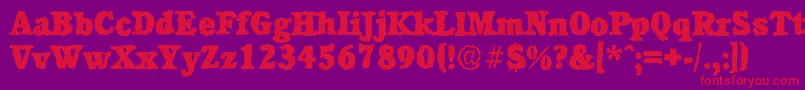CalgaryrandomHeavyRegular Font – Red Fonts on Purple Background