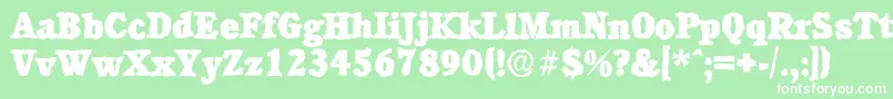 CalgaryrandomHeavyRegular Font – White Fonts on Green Background