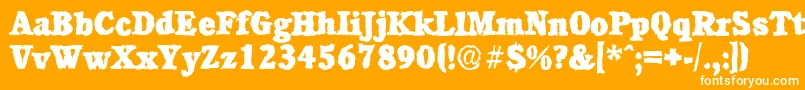 CalgaryrandomHeavyRegular Font – White Fonts on Orange Background