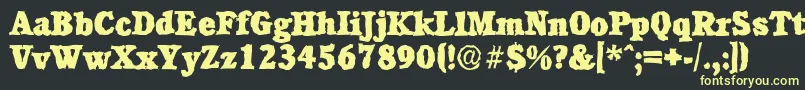 CalgaryrandomHeavyRegular Font – Yellow Fonts on Black Background