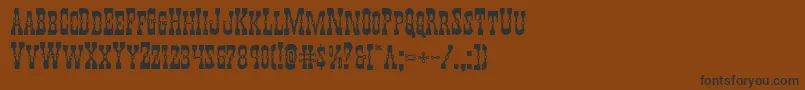 Youngerbrosexpand Font – Black Fonts on Brown Background