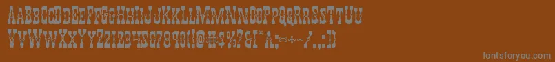 Youngerbrosexpand Font – Gray Fonts on Brown Background