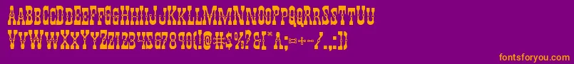 Youngerbrosexpand Font – Orange Fonts on Purple Background