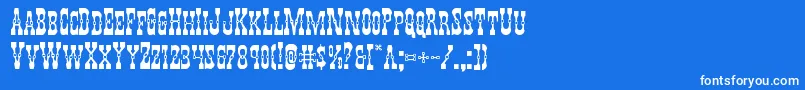 Youngerbrosexpand Font – White Fonts on Blue Background