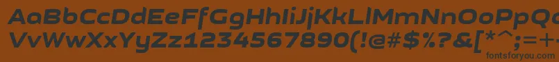 GetvoipGrotesqueItalic Font – Black Fonts on Brown Background