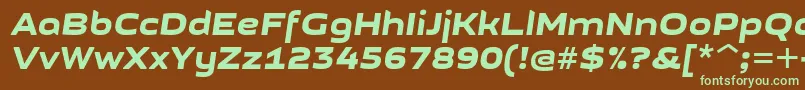 GetvoipGrotesqueItalic Font – Green Fonts on Brown Background