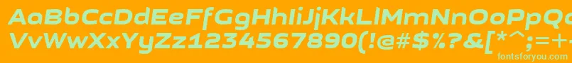 GetvoipGrotesqueItalic Font – Green Fonts on Orange Background