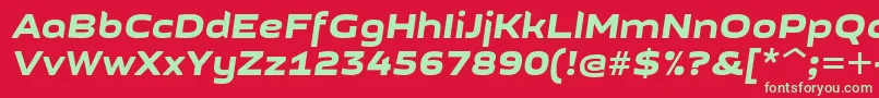 fuente GetvoipGrotesqueItalic – Fuentes Verdes Sobre Fondo Rojo