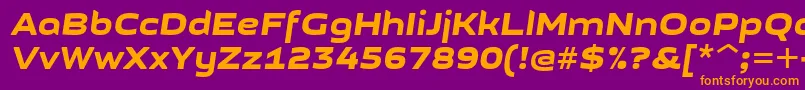 GetvoipGrotesqueItalic Font – Orange Fonts on Purple Background