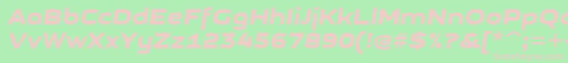 GetvoipGrotesqueItalic Font – Pink Fonts on Green Background