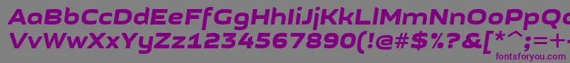 Czcionka GetvoipGrotesqueItalic – fioletowe czcionki na szarym tle