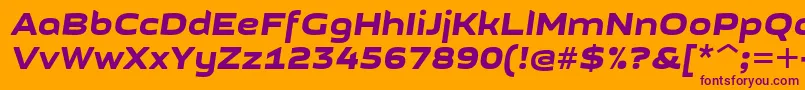 GetvoipGrotesqueItalic Font – Purple Fonts on Orange Background
