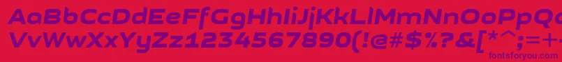 GetvoipGrotesqueItalic Font – Purple Fonts on Red Background
