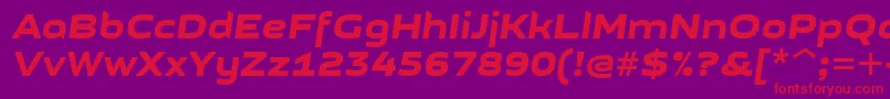 Шрифт GetvoipGrotesqueItalic – красные шрифты на фиолетовом фоне