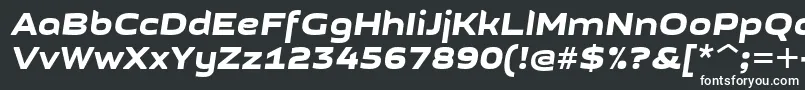 フォントGetvoipGrotesqueItalic – 黒い背景に白い文字