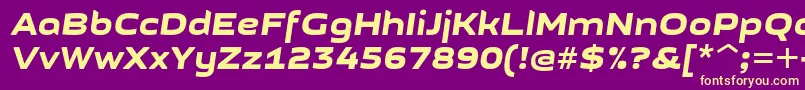 GetvoipGrotesqueItalic Font – Yellow Fonts on Purple Background