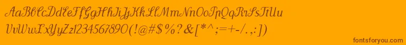 WenceslasOblique Font – Brown Fonts on Orange Background