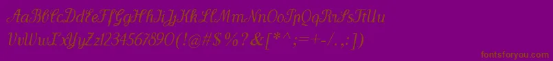 WenceslasOblique Font – Brown Fonts on Purple Background