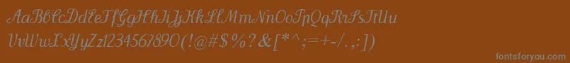 Шрифт WenceslasOblique – серые шрифты на коричневом фоне