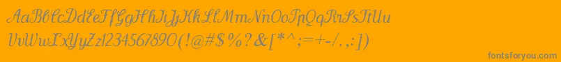 WenceslasOblique Font – Gray Fonts on Orange Background