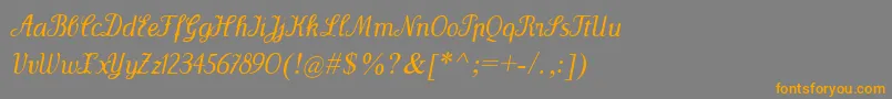 WenceslasOblique Font – Orange Fonts on Gray Background