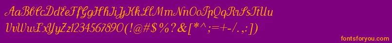 WenceslasOblique Font – Orange Fonts on Purple Background