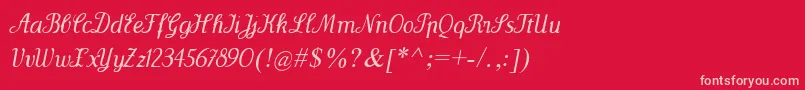 WenceslasOblique Font – Pink Fonts on Red Background