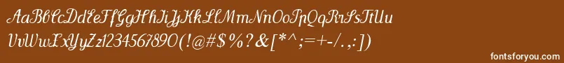 WenceslasOblique Font – White Fonts on Brown Background