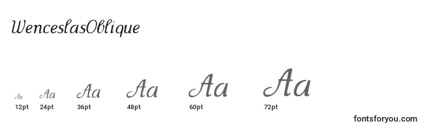 WenceslasOblique Font Sizes
