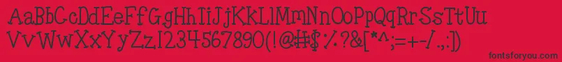 Kbtinyredwhale Font – Black Fonts on Red Background