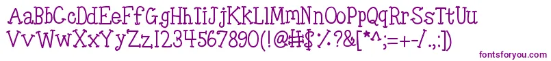 Kbtinyredwhale Font – Purple Fonts on White Background