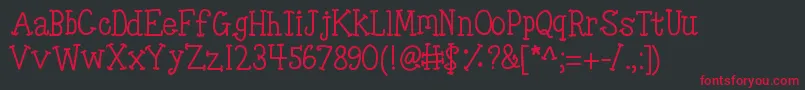 Kbtinyredwhale Font – Red Fonts on Black Background