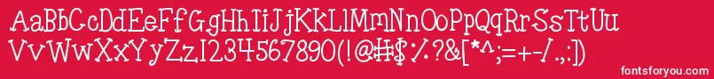 Kbtinyredwhale Font – White Fonts on Red Background