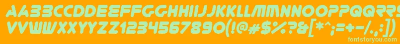 Youregone ffy Font – Green Fonts on Orange Background